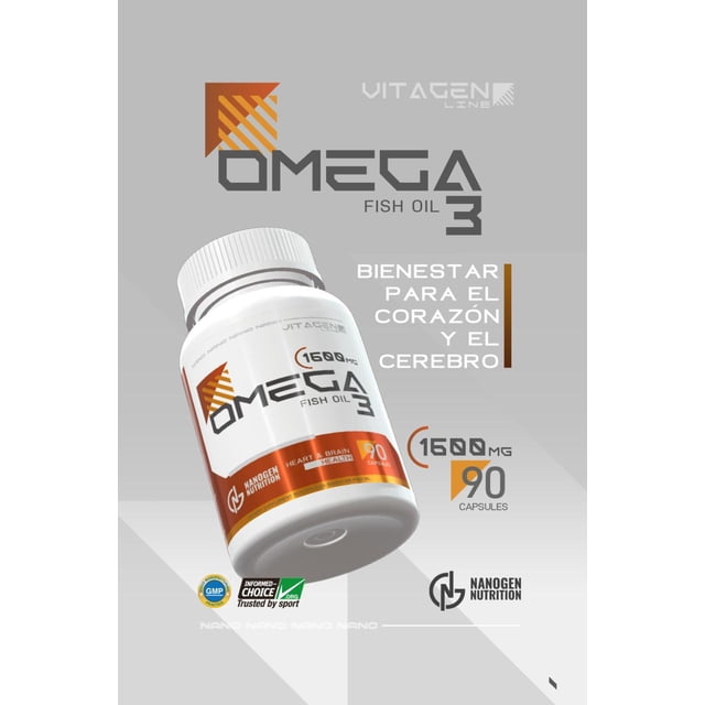 Omega 3 1600mg Alta Concentración EPA DHA | 90 Cápsulas | Apoyo al Corazón y Cerebro