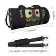thumbnail image 2 of Rocae Boho Owl Print Round Travel Duffel Bag and Fitness Bag, Women's Waterproof Weekend Tote, Men's Travel and Fitness Essentials, 2 of 8