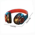 thumbnail image 3 of Wireless Headphones - 7.09x4.72x3.15in Bluetooth 5.1 Over-Ear Foldable Headset, 8-Hour Playback With LED Light, Memory Card & AUX Input For HIFI Stereo Sound, Type-C Charging, 3 of 7