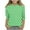 B-Green, variant on Kids Gragghic Shirts 3/4 Sleeve Blouse Star Print Pullover Soft Round Neck Undershirt F-Pink