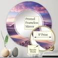 thumbnail image 3 of Designart "Egypt Sahara Dreams horizon III" Egypt Round Wall Mirror - Landscapes Oval Printed Decorative Oversized Mirror - Multiple Color Options, 3 of 4