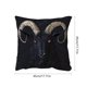 thumbnail image 3 of Funda de almohada con estampado 2D de animales | Funda de cojín de felpa corta y suave | Cojín cuadrado de 45 x 45 cm para sofá, cama y coche | Funda decorativa negra, 3 of 5