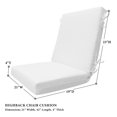 thumbnail image 2 of 3i Products, Inc. Textured Highback Dining Chair Cushion - 21" wide x 42" long x 4" thick Scarlet Red, 2 of 3