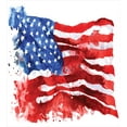 thumbnail image 3 of American Flag Duvet Cover Set, National Paint Brush Watercolor Digital Stroke Messy Graffiti Art Design Print, Decorative 2 Piece Bedding Set with 1 Pillow Shams, Twin Size, Red Blue, by Ambesonne, 3 of 3