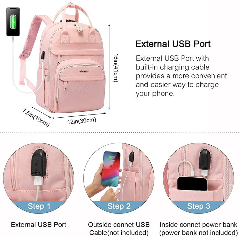 YOUI-GIFTS Laptop Backpack for Women u0026 Men Unisex Travel Anti-Theft Bag  Business Computer Backpacks Purse College School Student Bookbag, Casual  Hiking Daypack with Lock, 15.6 Inch, Grey - Walmart.com