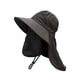 thumbnail image 4 of Sombrero para el sol, ligero, de ala ancha, para pesca, para mochilerismo y montañismo al aire libre. Negro, 4 of 9