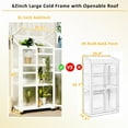 thumbnail image 6 of Triple Tree 31.5” x 22.4” x 62” Portable Cold Frame Greenhouse, Adjustable Shelves with Wheels, 6 of 7