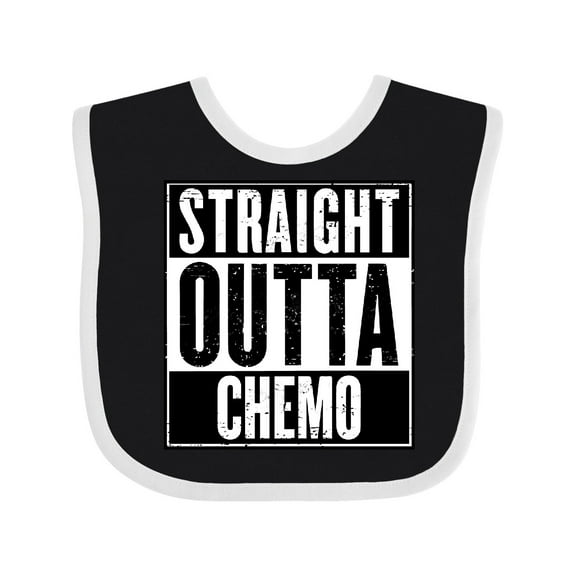 Inktastic Straight Outta Chemo Boys or Girls Baby Bib