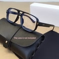 thumbnail image 1 of Gafas cuadradas de gran tamaño for hombres y mujeres, montura completa, Negro transparente, minimalistas, sin receta, gafas de lectura for ordenador, 1 of 2