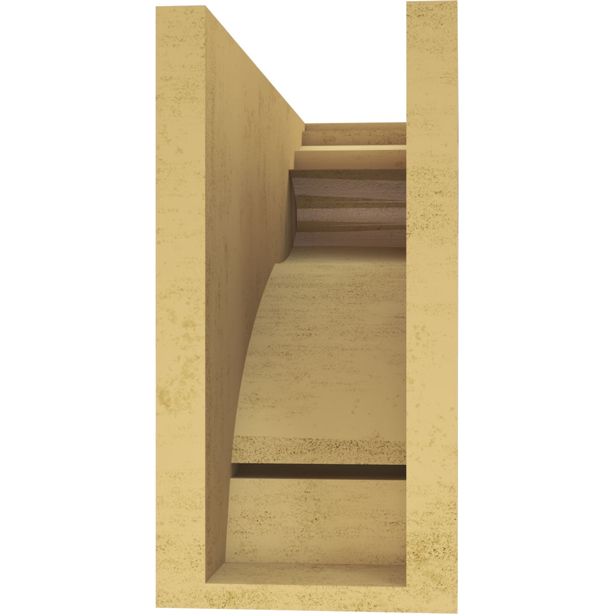 6"W x 18"D x 12"H Classic Mayflower Rough Cedar Woodgrain TimberThane Corbel, Primed Tan