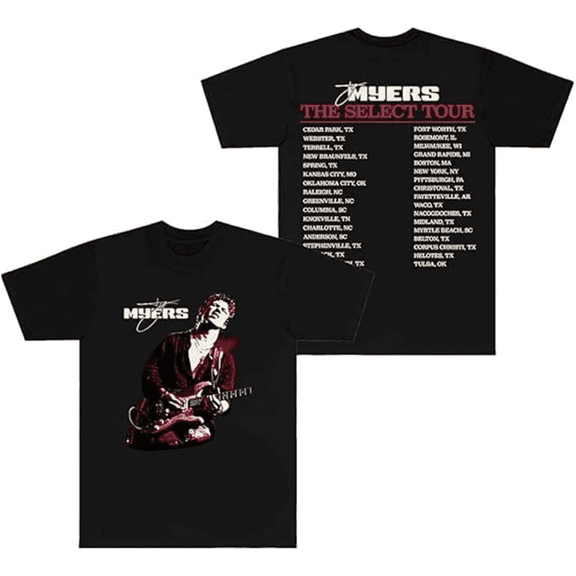 Ty Myers The Select Tour T-Shirt Men/Women Streetwear T-Shirt Shirt Short Sleeve