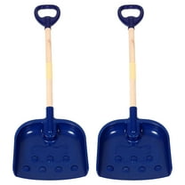 WEUVEB Childrens Sand Shovels Dark Blue Wood and Plastic Versatile 2Pcs