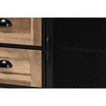 thumbnail image 6 of Baxton Studio Connell Modern and Contemporary Industrial Two-Tone Natural Brown and Black Finished Wood and Black Metal, 6 of 9