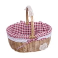 thumbnail image 2 of Adult Easter Basket, Picnic Basket, Handwoven Wicker Picnic Basket with Lid, Storage Hamper with Handle, Rattan Serving Basket for Outdoor, Beach, Camping, 2 of 9