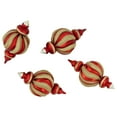 thumbnail image 5 of Northlight Shatterproof Commercial Size Finial Christmas Ornaments - 10" - Red and Gold - Set of 4, 5 of 6