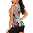 thumbnail image 3 of Sigee Cute Santa for Women's Workout Tank Top,Running Tank Tops,Sleeveless Gym ClothesSmall, 3 of 8