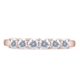 thumbnail image 2 of 3/5 Carat CT.T.W Round Cut 3MM Lab Created Moissanite Diamond Half Eternity Engagement Wedding Band Ring 14K Rose Gold(G-H Color,0.60 Cttw)-6.5, 2 of 7