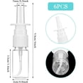 thumbnail image 2 of 6 PCS Nasal Spray Bottle, Small Portable Nose Spray Bottle Plastic Refillable Nasal Sprayer Container Rhinitis Care Sprayer for Home-Made Saline Nasal Perfume (Clear) 10ml, 2 of 7