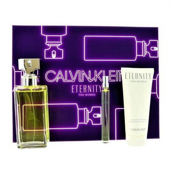 ETERNITY WOMEN 3 PIECE GIFT SET - 3.3 OZ EDP Sp by CALVIN KLEIN
