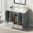 thumbnail image 4 of 36'' Bathroom Vanity with Resin Sink Combo,Solid Wood Frame Bathroom Storage Cabinet, Freestanding Vanity Set with 4 Soft Closing Doors& 2 Drawers (Same as SW000124AAE), 4 of 9