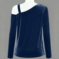 thumbnail image 7 of BLVB Womens Velvet Tops Fall Elegant One Shoulder Long Sleeve Blouse Holiday Shirts Spring Fashion Outfits, 7 of 7