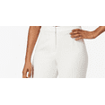 thumbnail image 2 of KASPER Womens White Stretch Zippered Crepe Mid-rise Wear To Work Straight leg Pants 4, 2 of 6