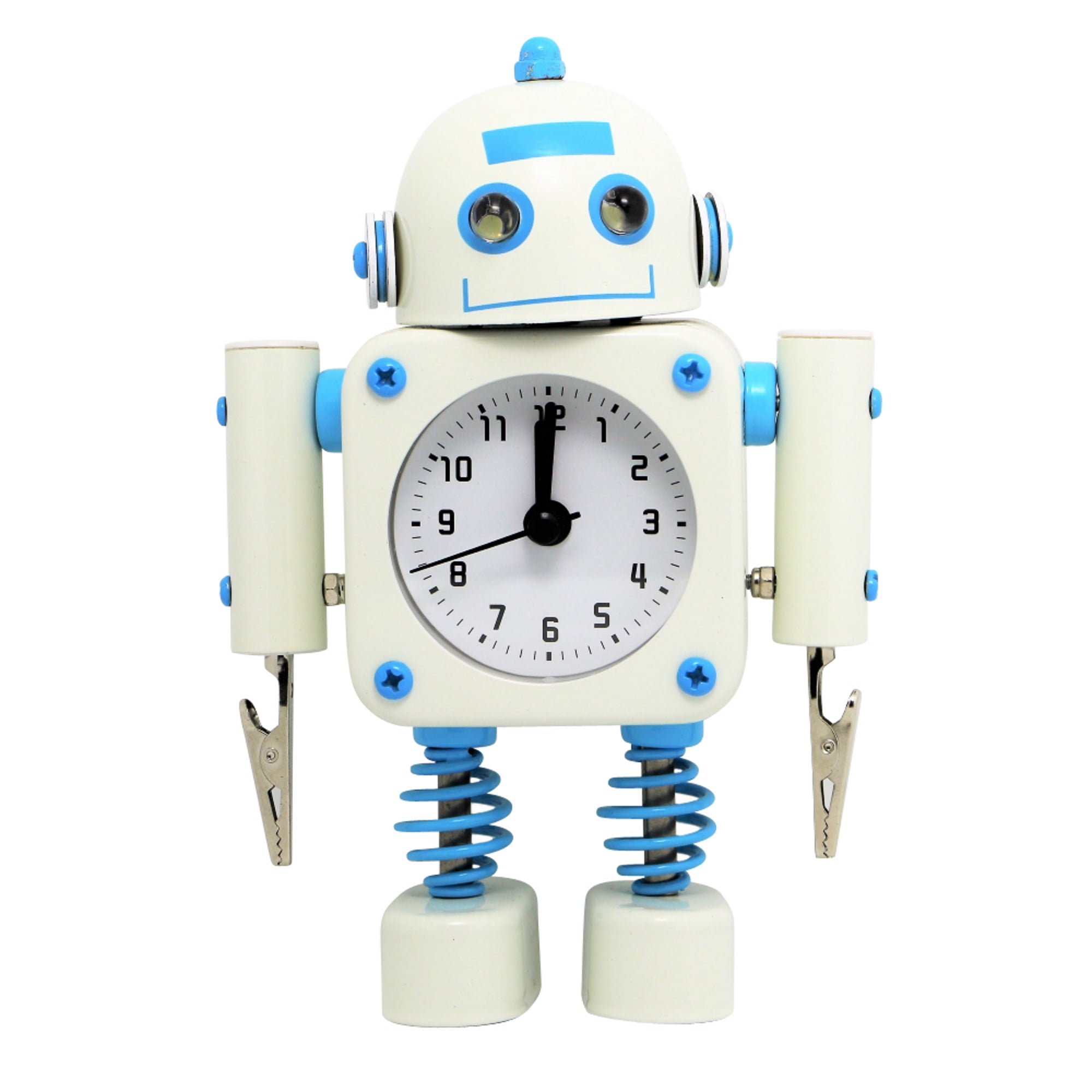 Betus [Nonticking] Robot Alarm Clock with Flashing Eye Lights and Hand