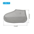 thumbnail image 2 of Uxcell 21x12.5cm(S) Waterproof Silicone Shoe Cover Overshoes Rain Boots Protectors Galoshes Gray, 2 of 7