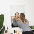 thumbnail image 3 of Hamilton Hills Silver Mirror Bathroom Mirrors for Wall Rounded Corner Lightweight Deep Rectangle 24" x36", 3 of 9