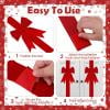Large Red & Green Christmas Cabinet Door Bows with Ribbons - Sewn Velcro Xmas Bows for Kitchen, Furniture & Party Decorations, 78.74x2.4 Inch Total Length Festive Door Decor Accessories