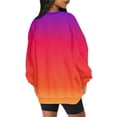 thumbnail image 4 of Jsaierl Womens Sweatshirts Cute Gradient Graphic Sweatshirts Round Neck Casual Pullover Tops Oversized Long Sleeve Shirts Womens Sweatshirts, 4 of 6