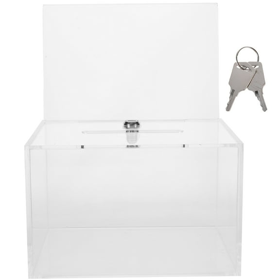 unbranded  Money Organizer for Cash Boxes with Lids Deposit Transparent