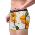 thumbnail image 2 of Honeii Sunny Yellow SunFlower Print Mens Boxer Briefs Breathable,Boxer Brief for Men, Moisture-Wicking Underwear-XX-Large, 2 of 5