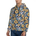 thumbnail image 2 of Hoodies for Men - Skull daisy yellow blue Long Sleeve Comfrt Men'S Fashion Hoodies & Sweatshirts, Sweatshirts for Men Hoodies Pullover Clothing Clothes with Pouch, 2 of 7