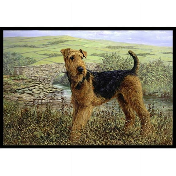 Airedale Terrier the Kings Country Indoor or Outdoor Mat, 18 x 27
