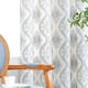 thumbnail image 4 of Cortinas Jinchan Boho de lino para sala de estar, 214 x 213 cm, color azul y crudo, 4 of 9