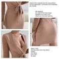 thumbnail image 4 of Paquete De Vestido A La Cadera, Encaje, Manga Larga, Cómodo Vestido Ajustado Con Cuello En V Para Club ANGGREK Otros, 4 of 8