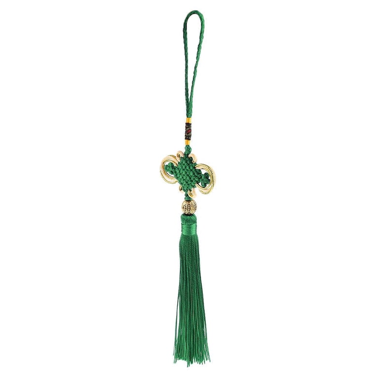Feng Shui Fortune Tassel Hanging Lucky Chinese Knot Gift Green