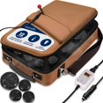 thumbnail image 1 of SereneLife Juego de calentador de piedras de masaje portátil – Kit de masajeador y calentador de piedras calientes de spa eléctrico con 6 piedras de masaje de basalto redondas grandes y 6 pequeñas con, 1 of 6