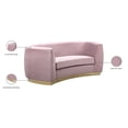 thumbnail image 6 of Meridian Furniture Julian Contemporary Velvet Loveseat in Pink, 6 of 8