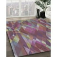 thumbnail image 2 of Ahgly Company Indoor Rectangle Patterned Dark Raspberry Purple Novelty Area Rugs, 8' x 12', 2 of 6