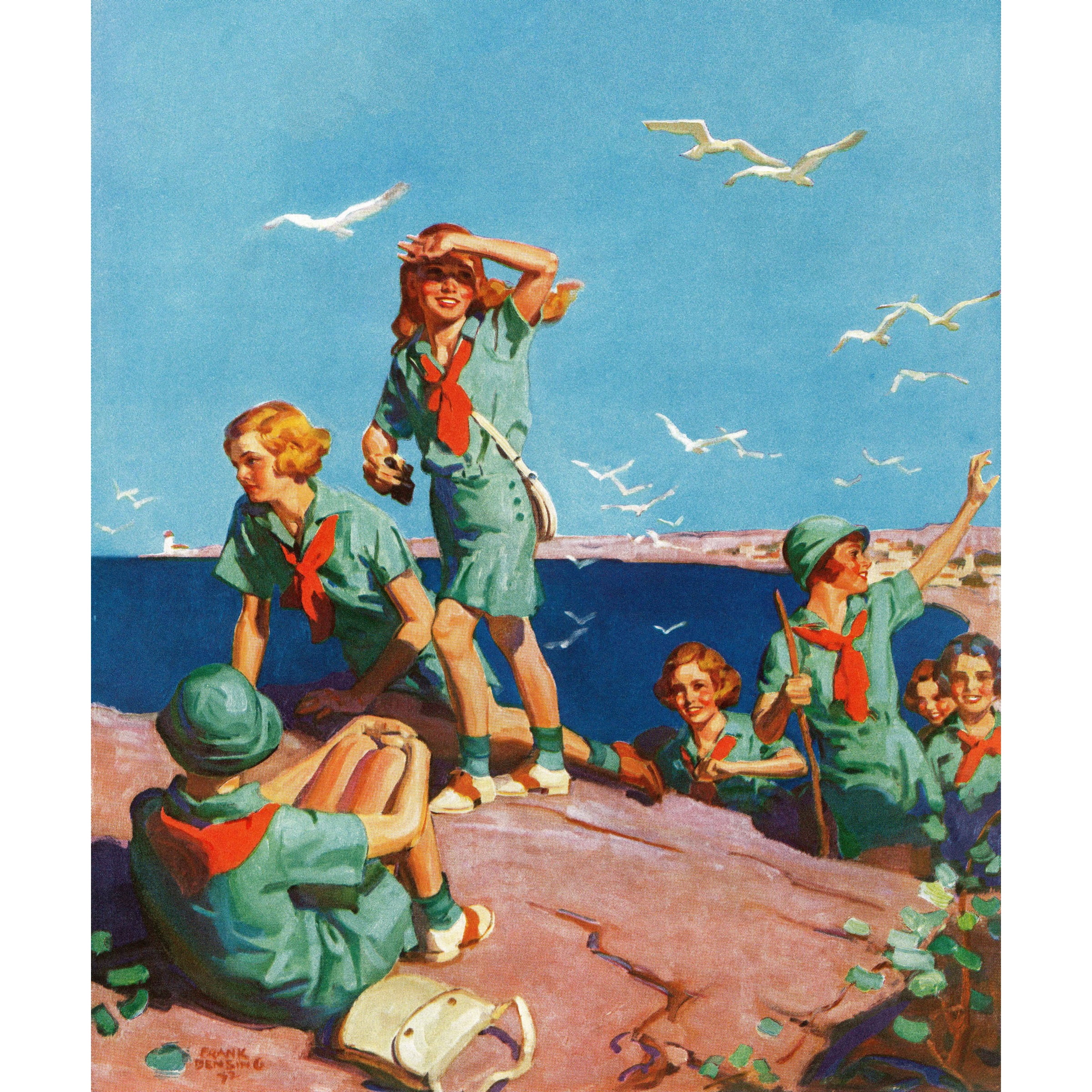 MARMONT HILL  'Sea' by Curtis Painting Print on Canvas - Multi-Color 24 x 29