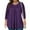 Purple Womens Plus Size Tops Clearance, variant on BSDJILFG Plus Size Tunic Tops for Curvy Women,3/4 Length Sleeve Crew Neck Pajama Top Pleated Blouses Loose Fit Dressy Lounge Top ,L-5XL