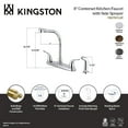 thumbnail image 4 of Kingston FB2755YLSP Yosemite Two-Handle 4-Hole 8" Centerset Kitchen Faucet with Side Sprayer in Oil Rubbed Bronze, 4 of 4