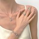 thumbnail image 4 of Fiudx Conjunto de Joyas de Amor, Elegante Collar y Pulsera de Cristal, Pendientes Impresionantes para Mujer, Ligeros y Cómodos de Llevar, Perfectos para Regalar En San Valentín, Una Opción Romántica., 4 of 5