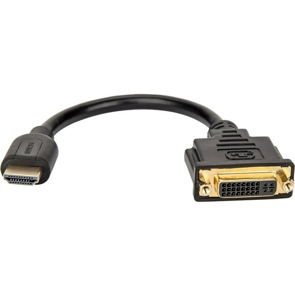 Rocstor 8" HDMI to DVI-D Adapter M/F Gold Plated Connectors, Black (Y10A171-B1)