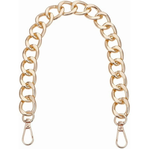 Aluminum Twist Chain bag Straps for Purse Handle Replacement Golden 400mm 2pcs