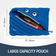 ZIPIT Monster Large Pencil Case, Blue Pencil Pouch