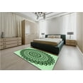 thumbnail image 4 of Ahgly Company Indoor Round Patterned Deep Emerald Green Area Rugs, 6' Round, 4 of 6