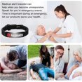 thumbnail image 5 of Bracelet d'Alerte Médicale Double Face Personnalisé Gravé Identification par Identité Bracelet Personnalisé pour Femmes Bande Ajustable Attache de Sécurité[S5974], 5 of 5